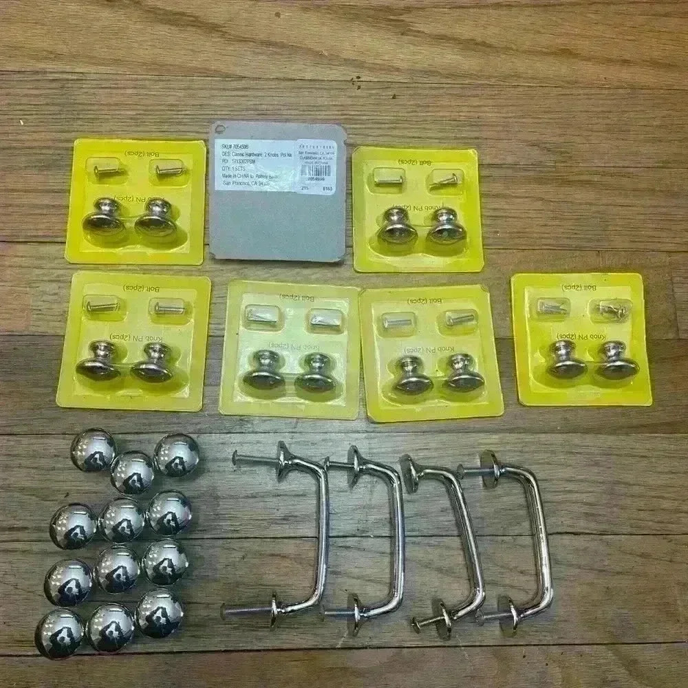 Traditional pottery barn knobs and drawer handles polished nickel